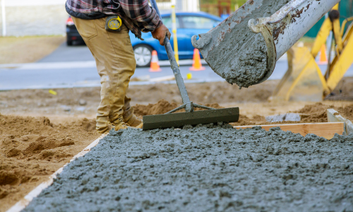 Pouring concrete